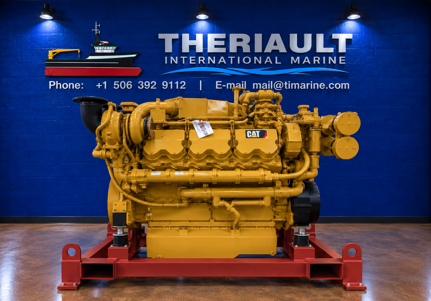 CATERPILLAR C32 MARINE ENGINE – 1,400 HP @ 2300 RPM– UNUSED – Item # TIMBH840229
