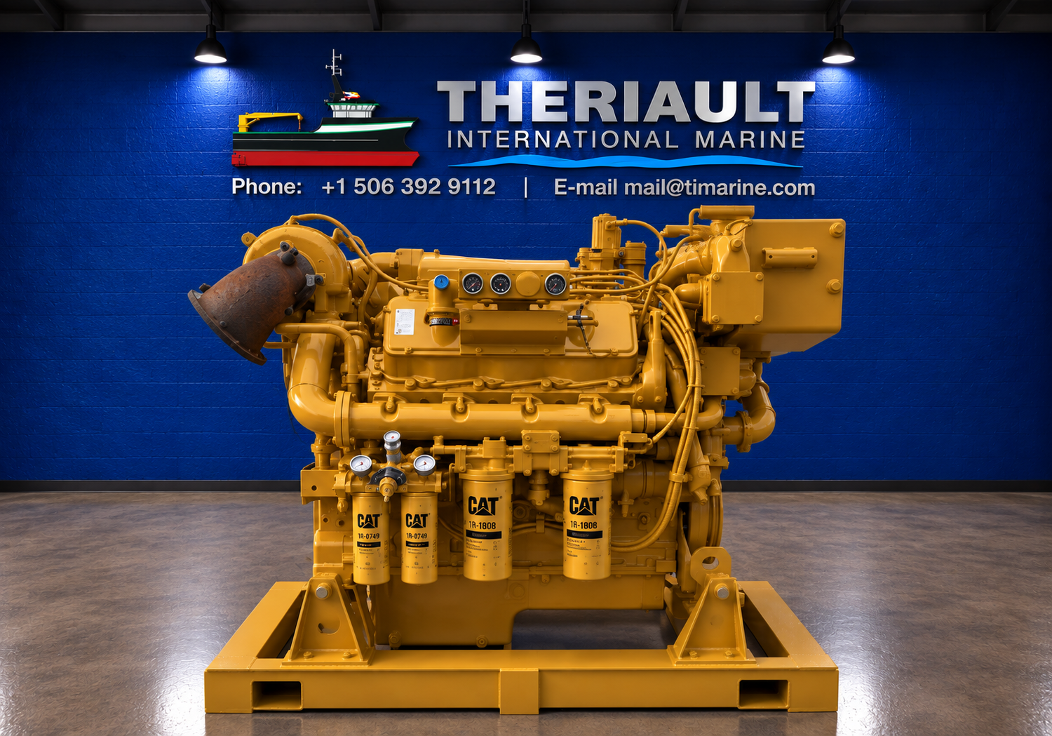 CATERPILLAR 3408 DITA MARINE ENGINE – 480 HP @ 1800 RPM – RECON – Item # TIMBH839450