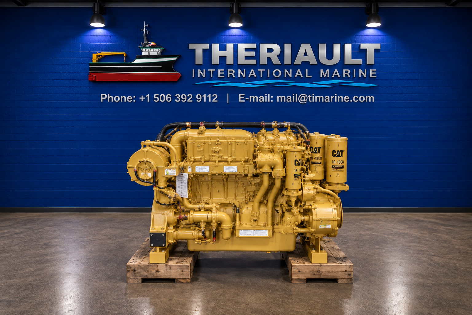 CATERPILLAR C18 MARINE PROPULSION ENGINES – 470 HP @ 1,800 RPM – NEW SURPLUS – TIMF839312