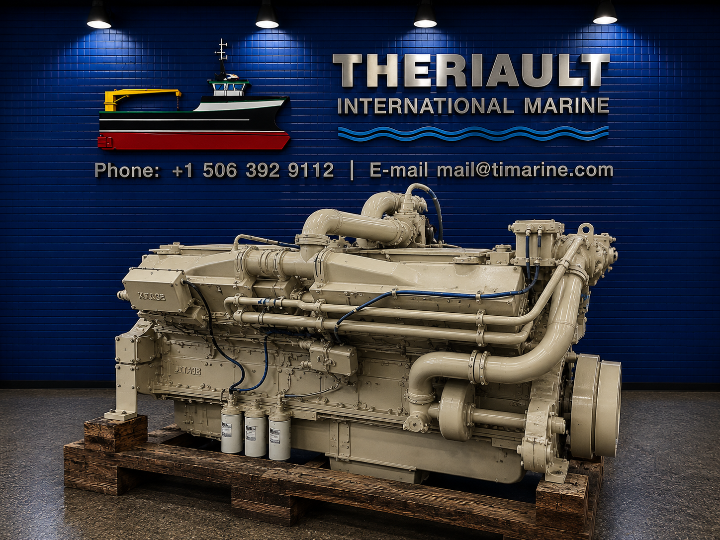 CUMMINS KTA50-M2 MARINE ENGINE – 1,600 HP @ 1800 RPM – LOW HOURS – Item # TIMCP839332