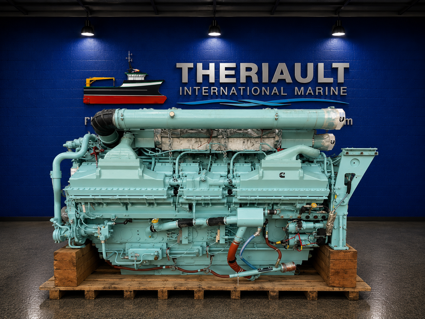CUMMINS QSK60-DM MARINE ENGINE – 1,900 KW @1800 RPM – LOW HOURS – Item # TIMCP839416